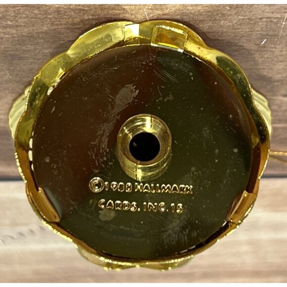 1988 HALLMARK KEEPSAKE ORNAMENT QLX711-4 HEAVENLY GLOW BRASS ANGEL LIGHTED - Picture 8 of 8